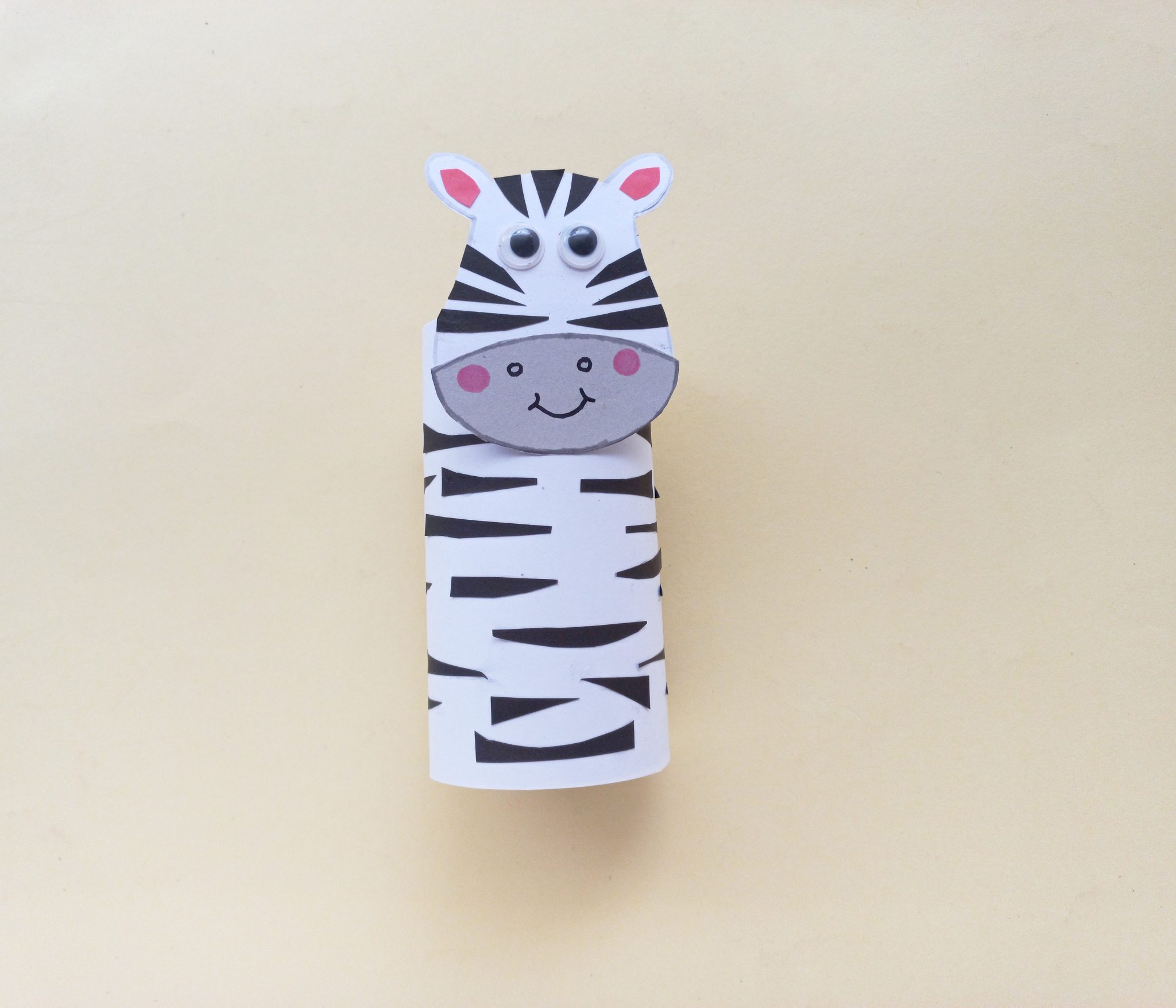Toilet Paper Roll Zebra Craft
