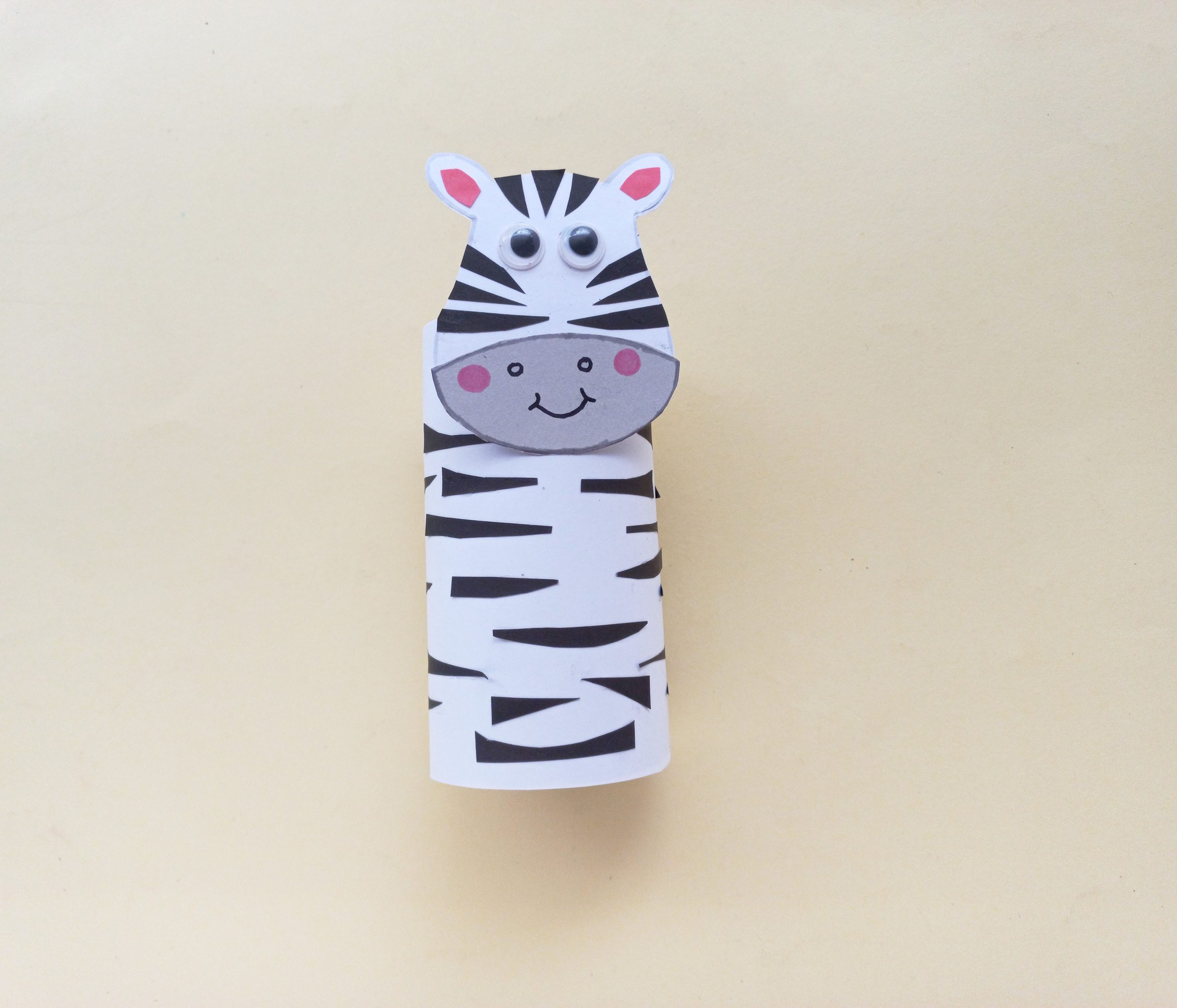 how to make a zebra zoo toilet paper roll craft