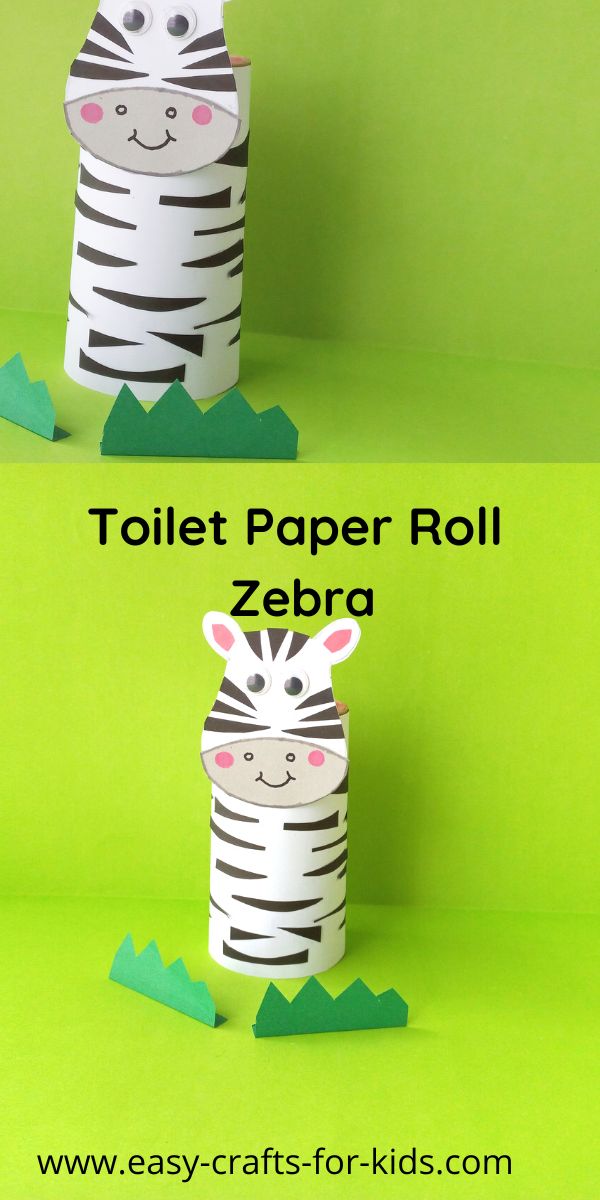 Toilet Paper Roll Zebra Craft