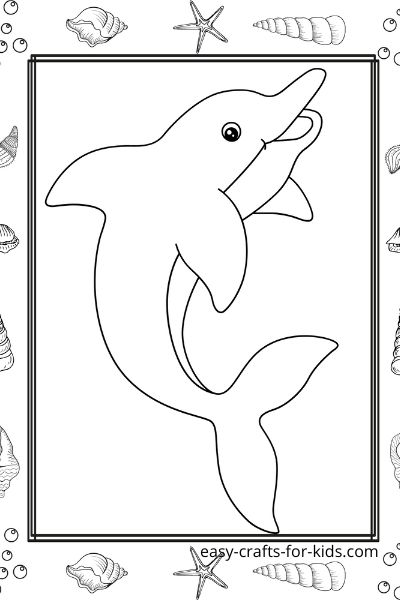 dolphin colouring in pages
