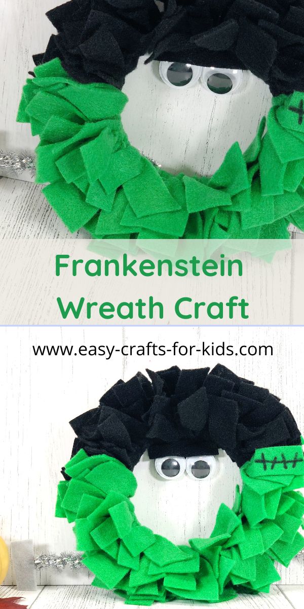 Frankenstein Wreath Craft for Kids