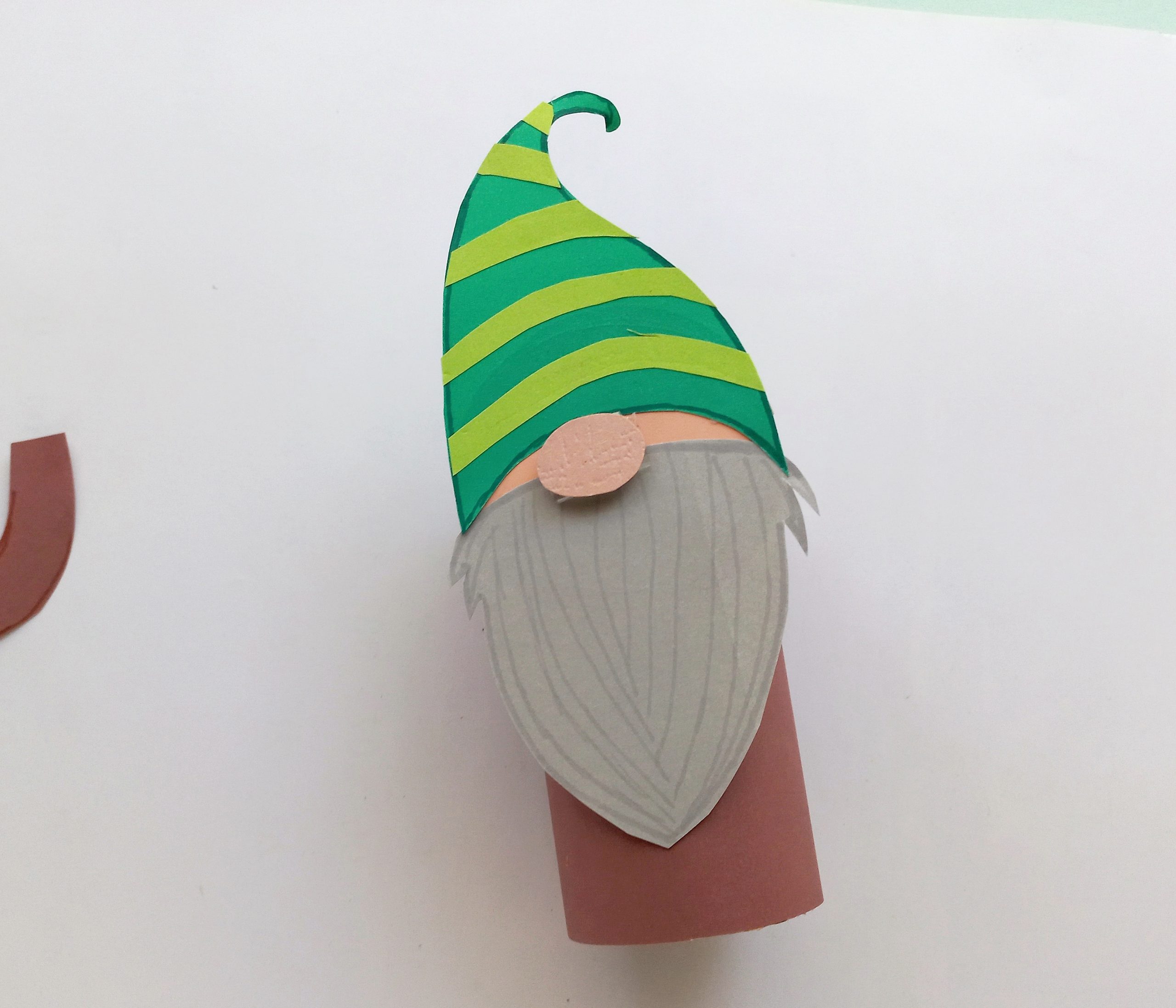 diy cardboard tube gnome craft