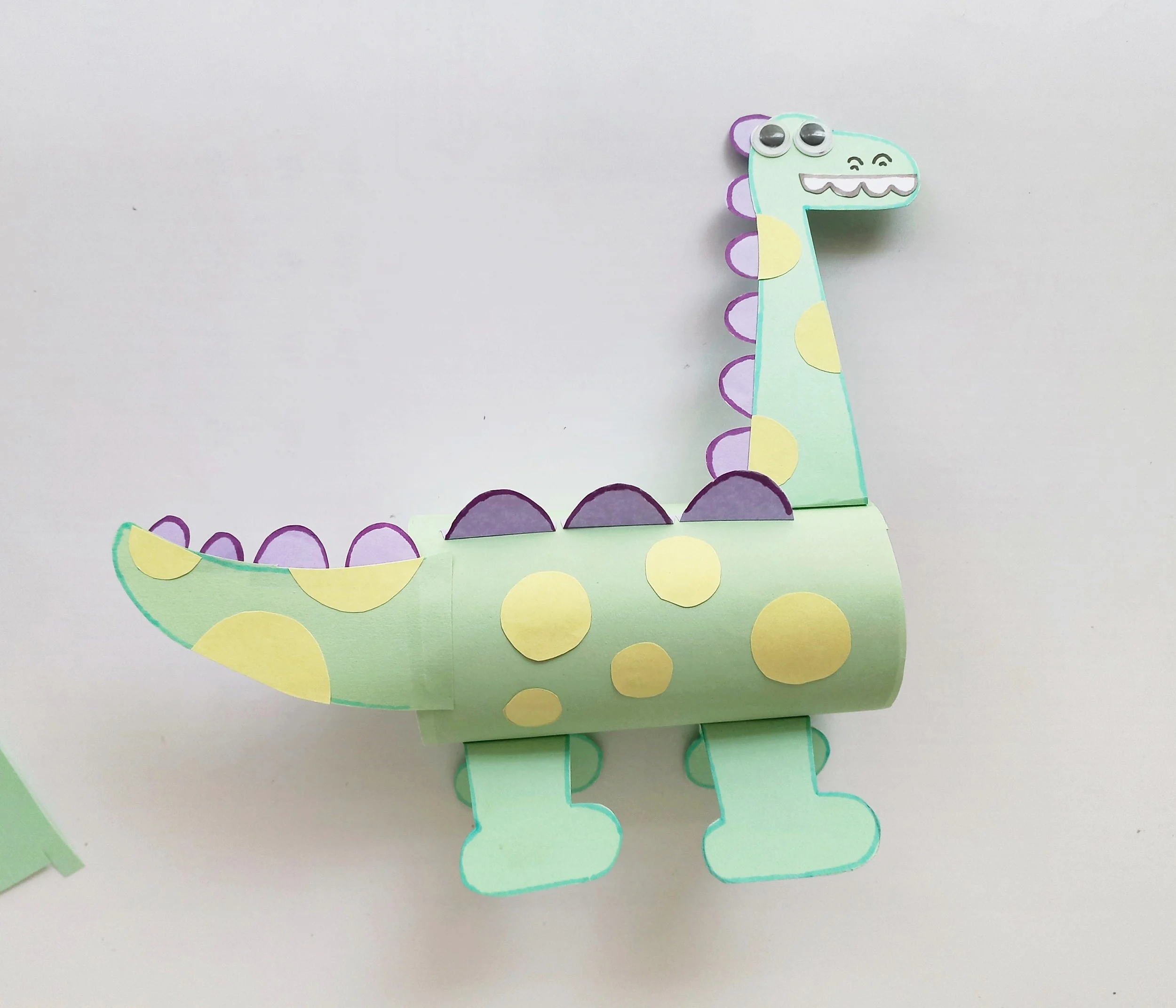 brachiosaurus step by step craft procedure