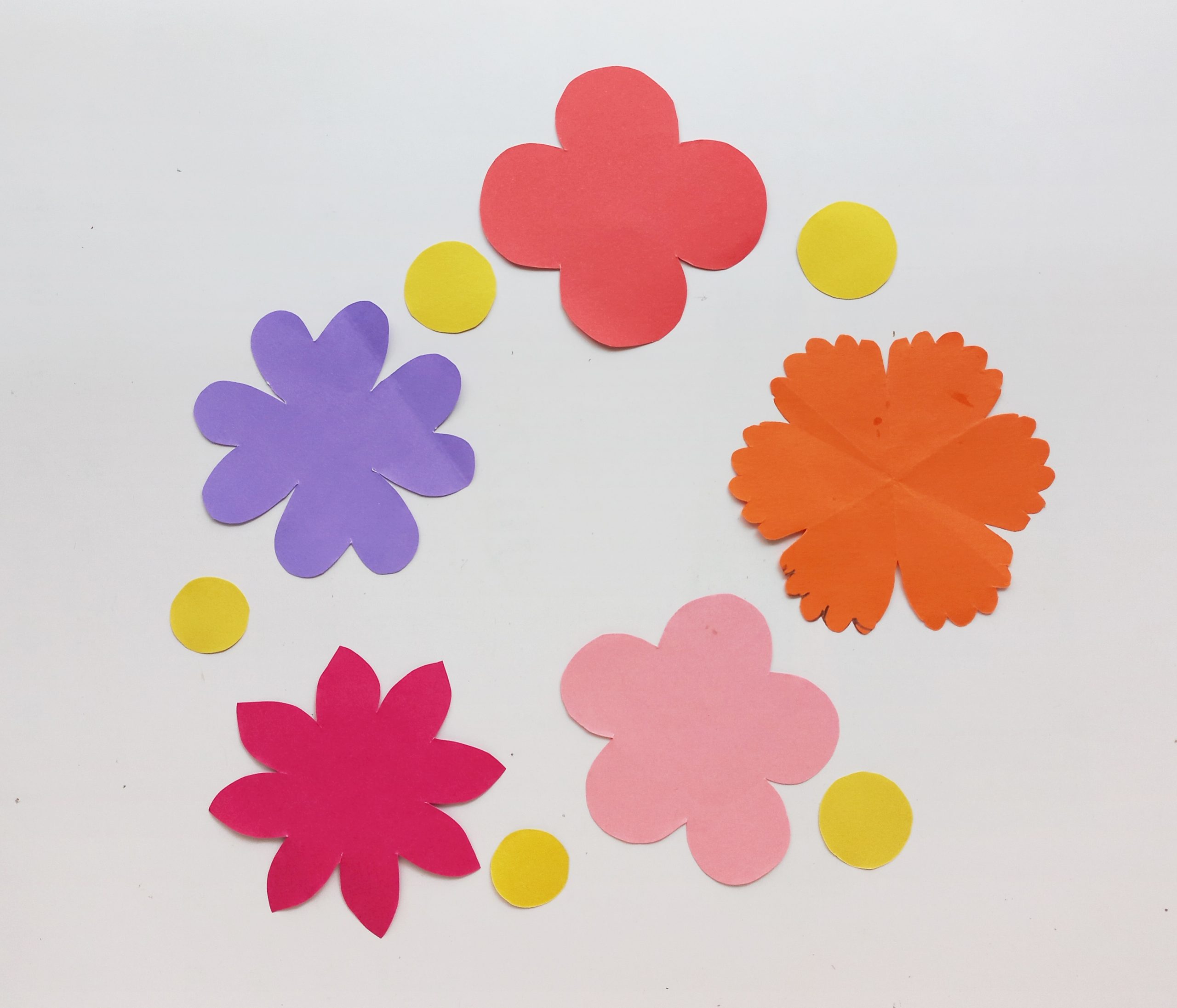 toilet paper roll flower craft supplies