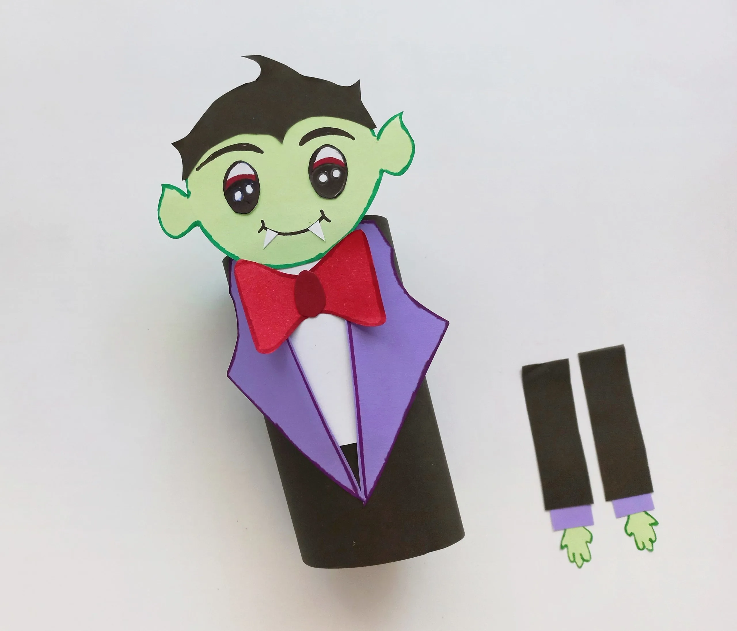 count dracula craft with toilet paper roll