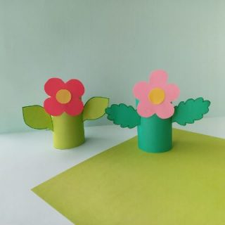 toilet paper roll flower craft
