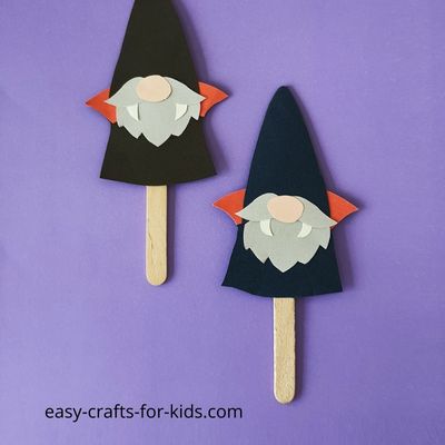 How to make gnome puppets for Halloween