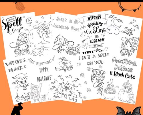 Cute Witch Coloring Pages for Halloween