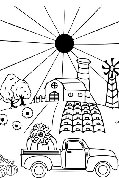 pumpkin patch coloring page
