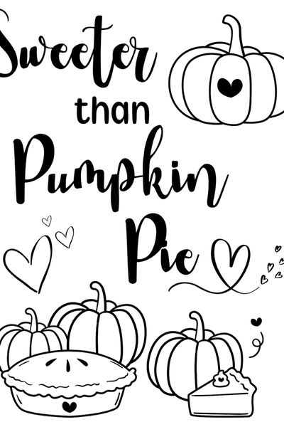 pumpkin pie coloring page