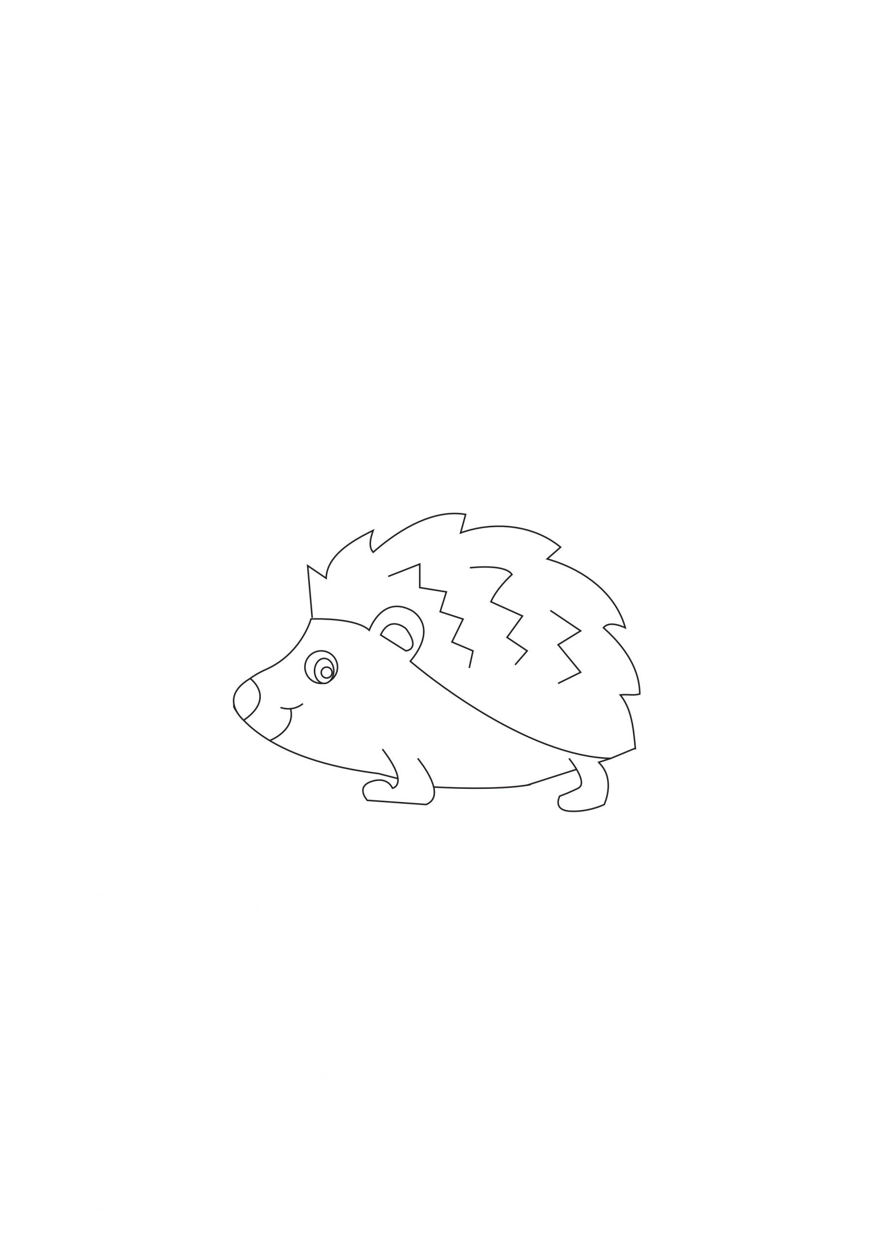 how to draw a hedgehog easy instructions