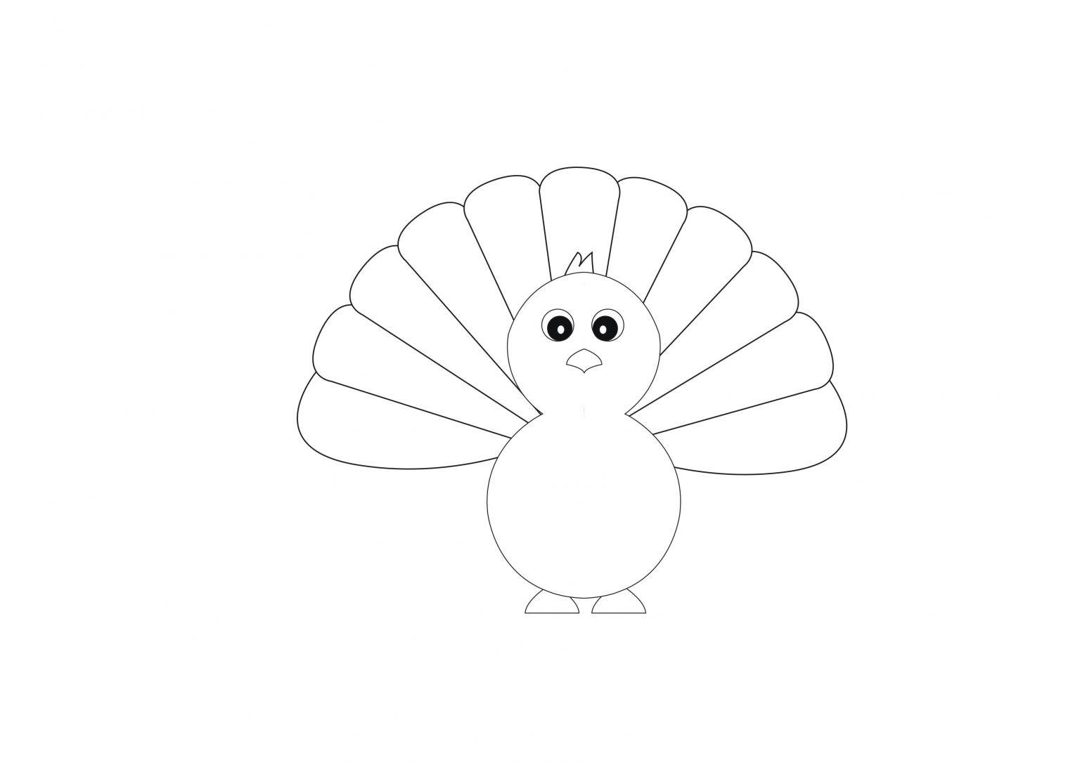 how do you draw a turkey step by step