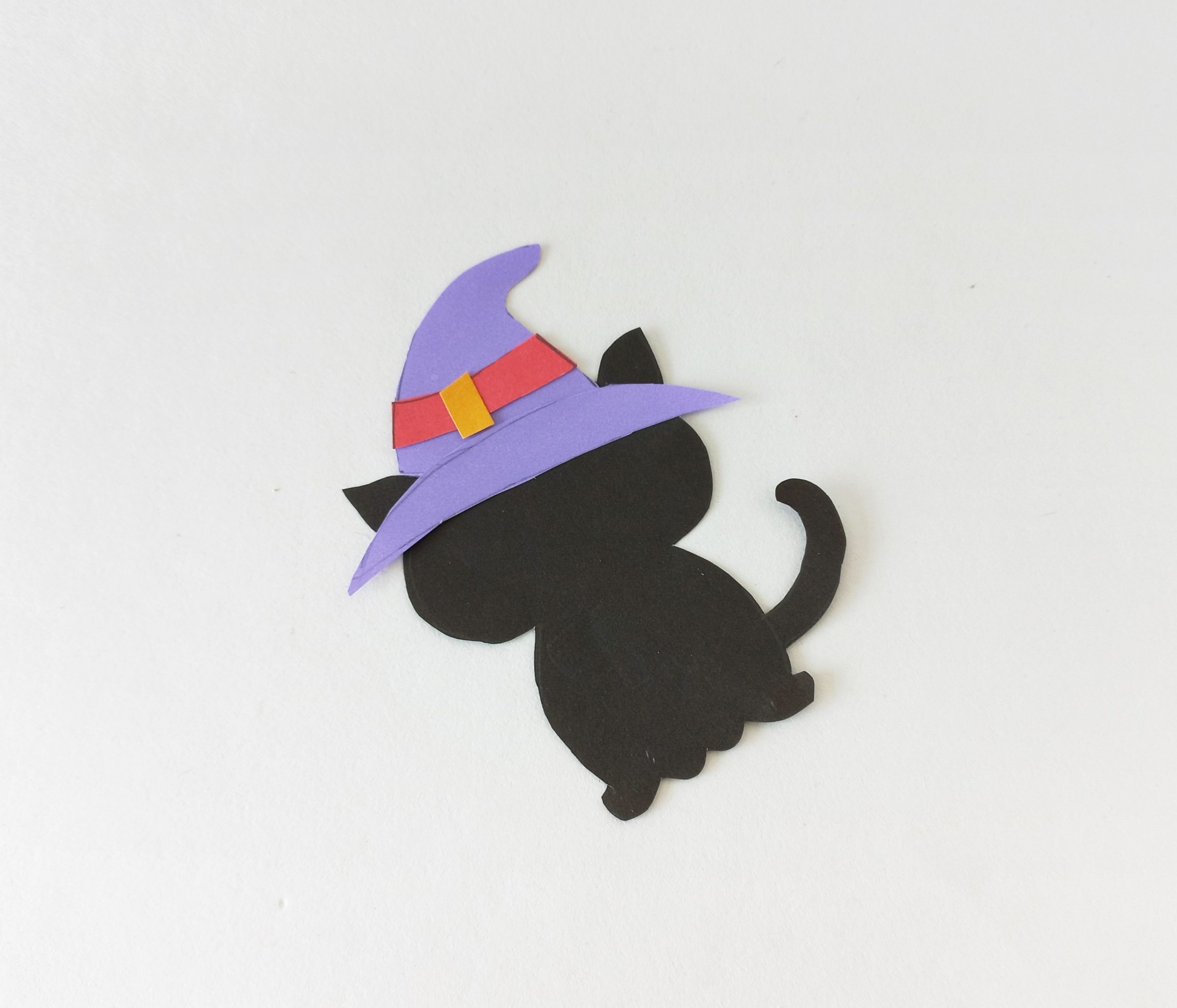 how to make a paper Halloween cat
