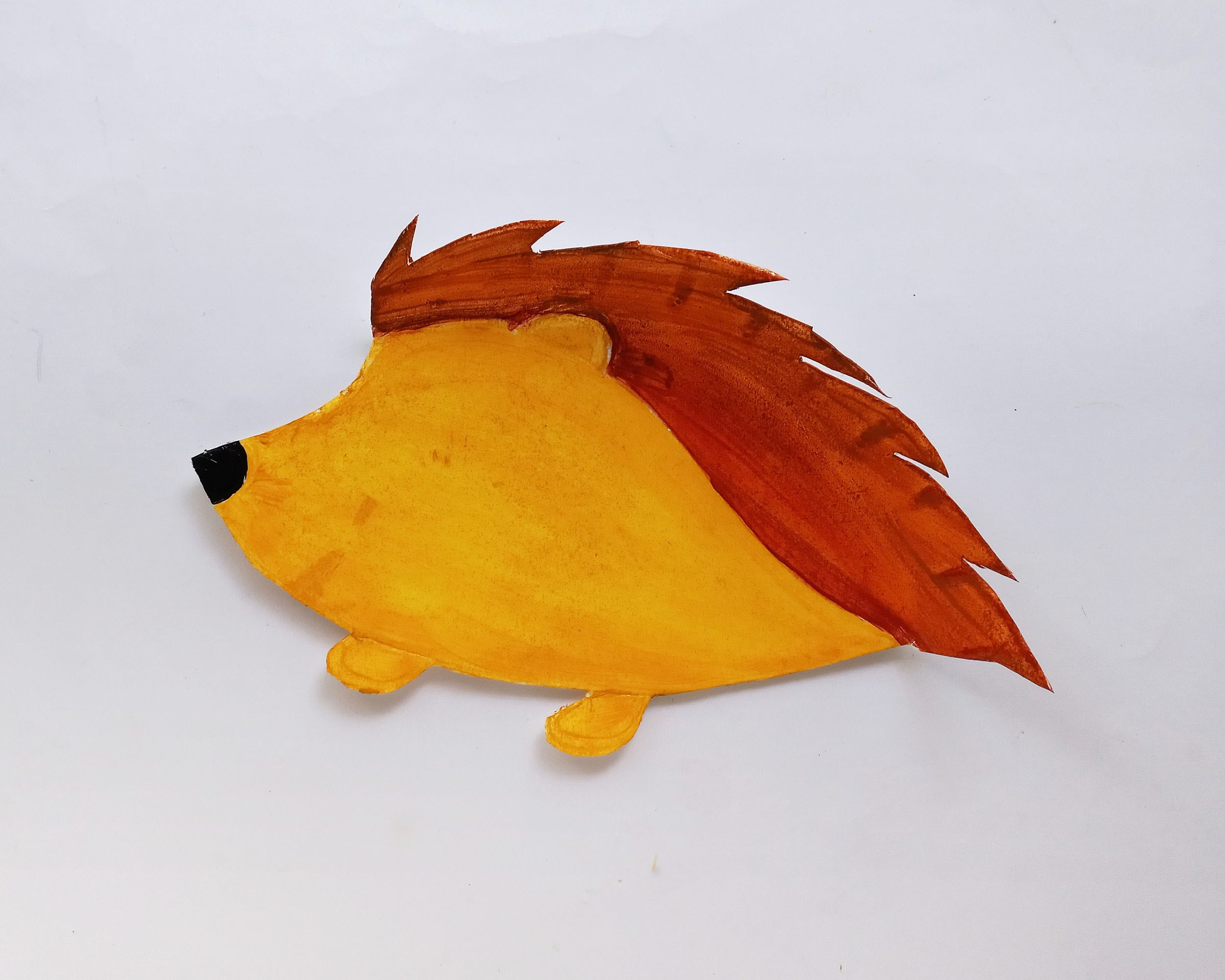 paper plate hedgehog for preschool