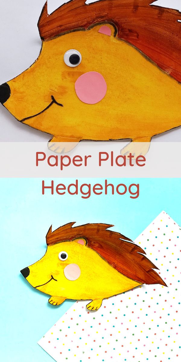 Paper Plate Hedgehog Craft