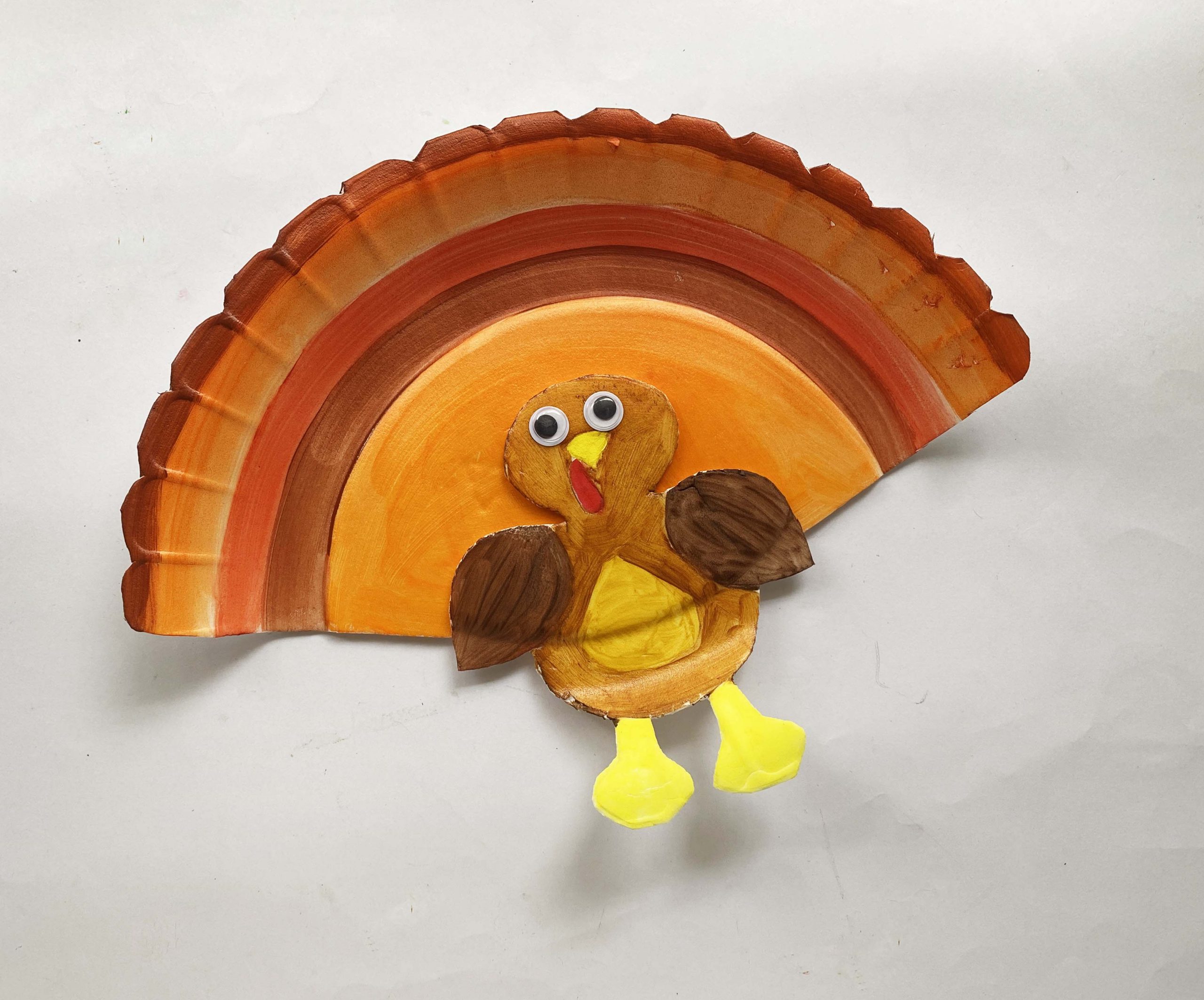 easy paper plate Thanksgiving turkey craft