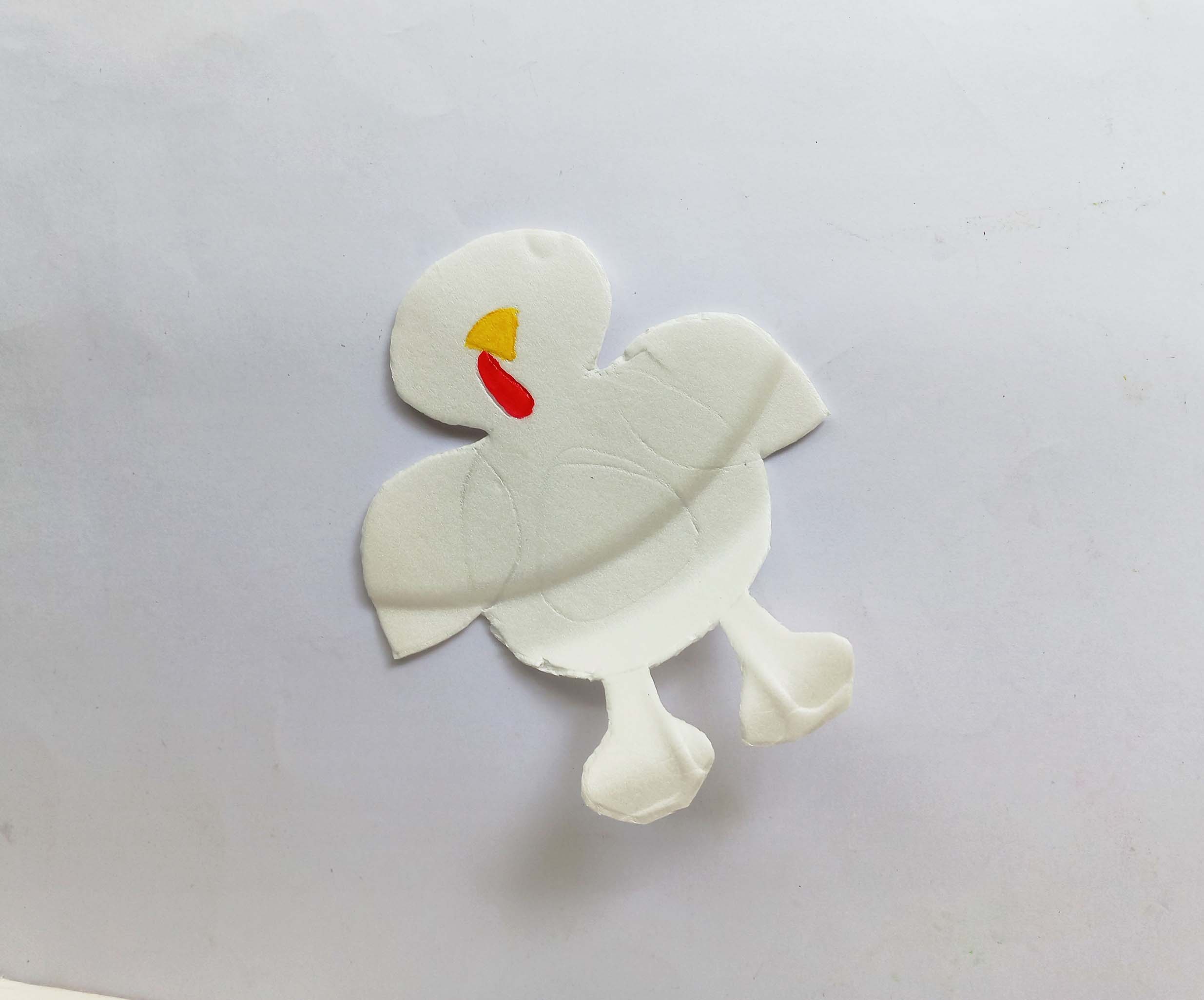 paper plate turkey step by step