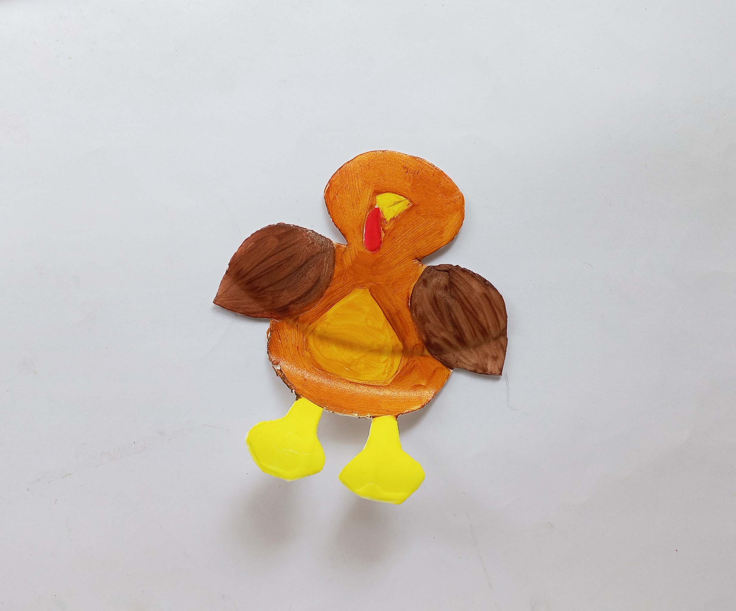 easy turkey craft with paper plate