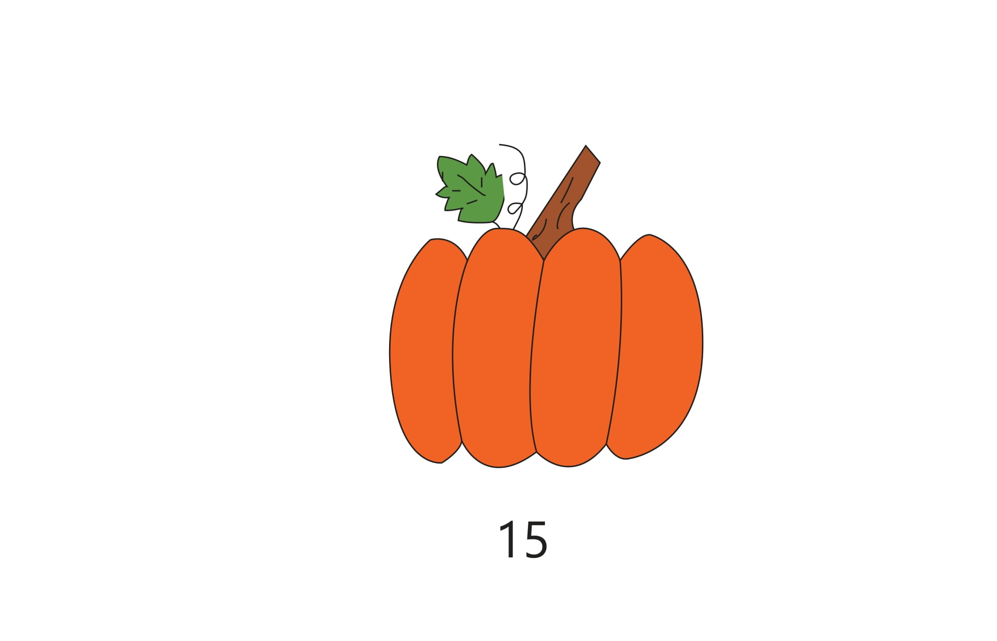 how to draw a pumpkin easily