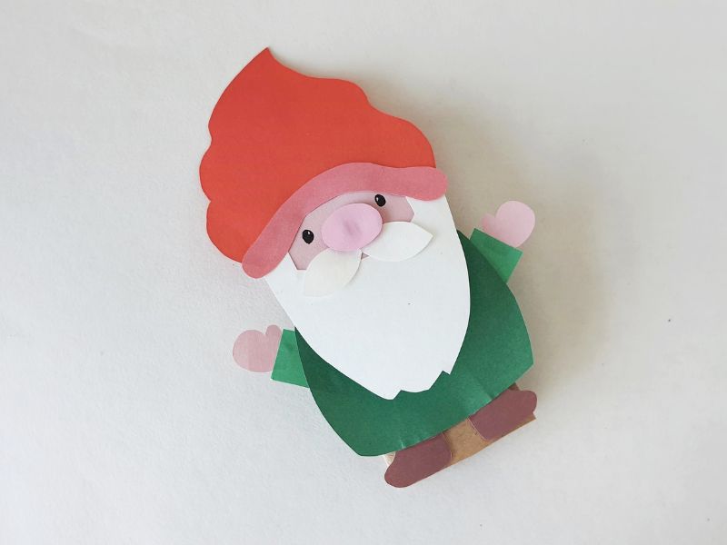 diy paper bag gnome puppet