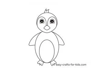 how to draw a penguin body