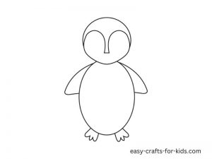 how to draw a penguin realistic