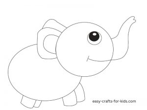 how to draw an easy elephant step by step
