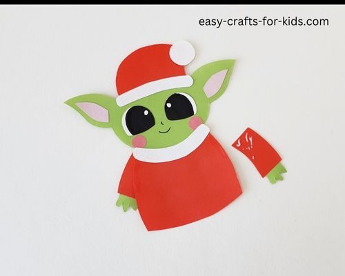 Baby Yoda Santa Claus craft