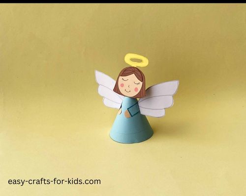 Christmas paper cone angel craft