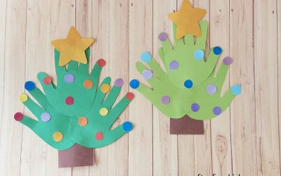Christmas tree handprint craft