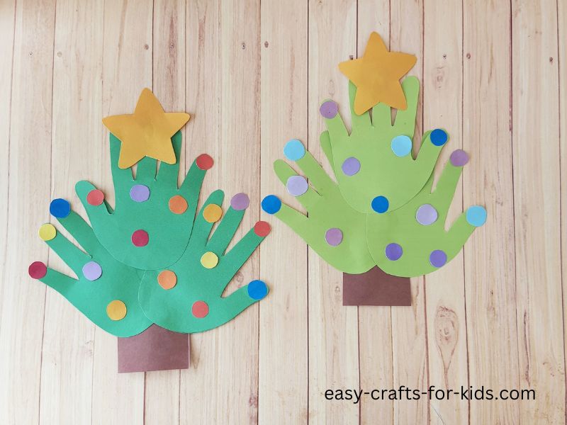 Christmas tree handprint craft