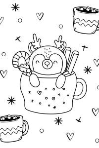 Free Reindeer Color Pages for Kids