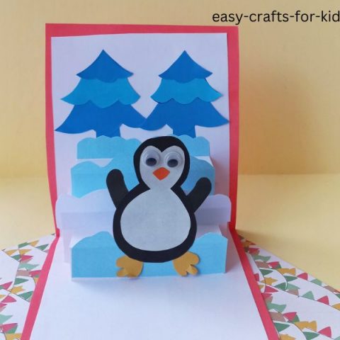 Pop up Penguin Card craft