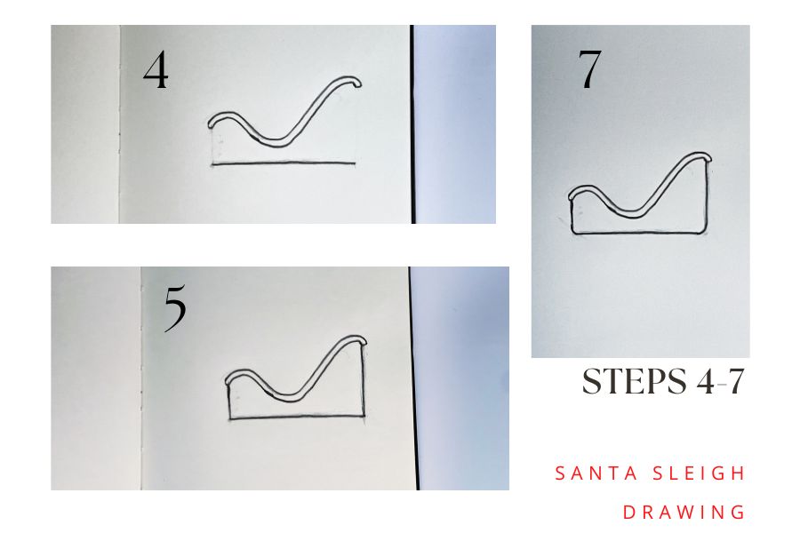 Santa claus sleigh drawing instructions
