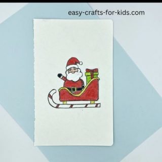 Santa Claus sleigh drawing instructions