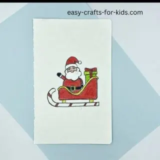 Santa Claus sleigh drawing instructions