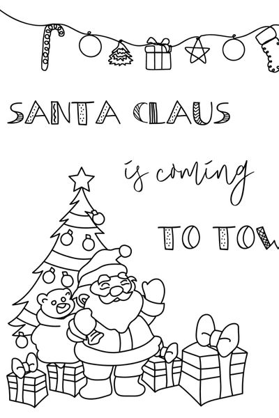christmas eve coloring page
