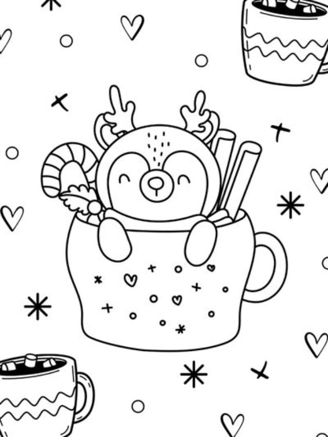 Cute Reindeer Coloring Pages - Easy Crafts For Kids