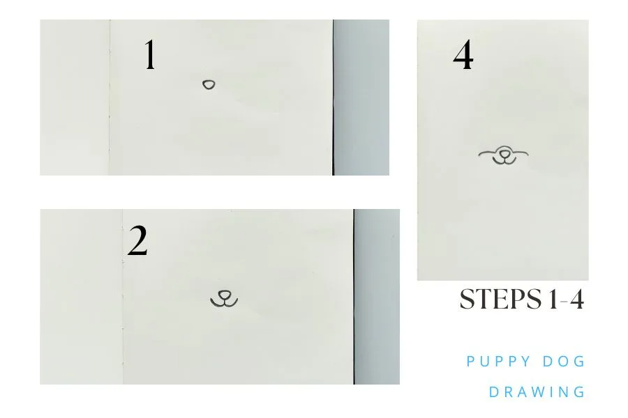 easy dog drawing for beginners