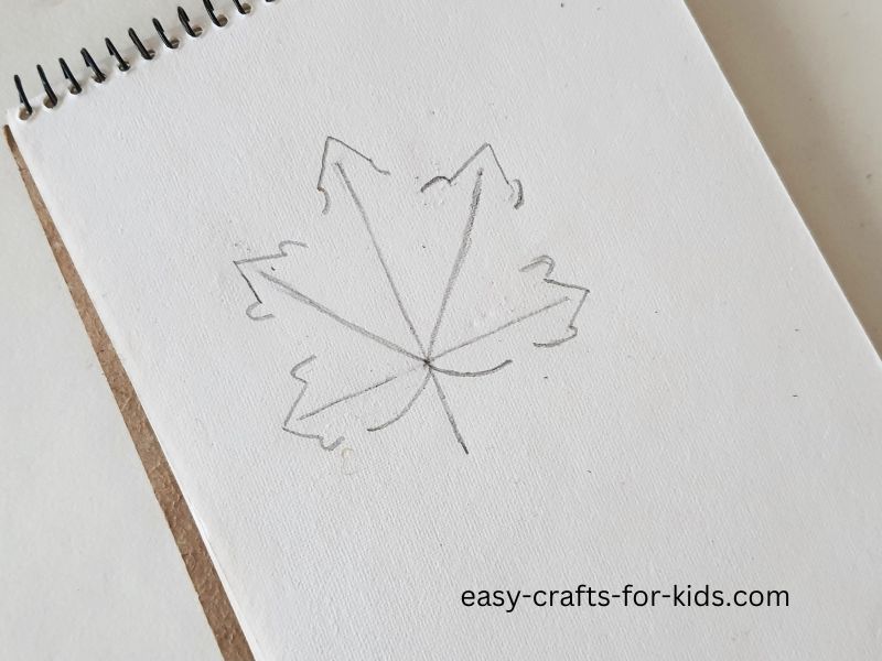 easy to draw maple leaf