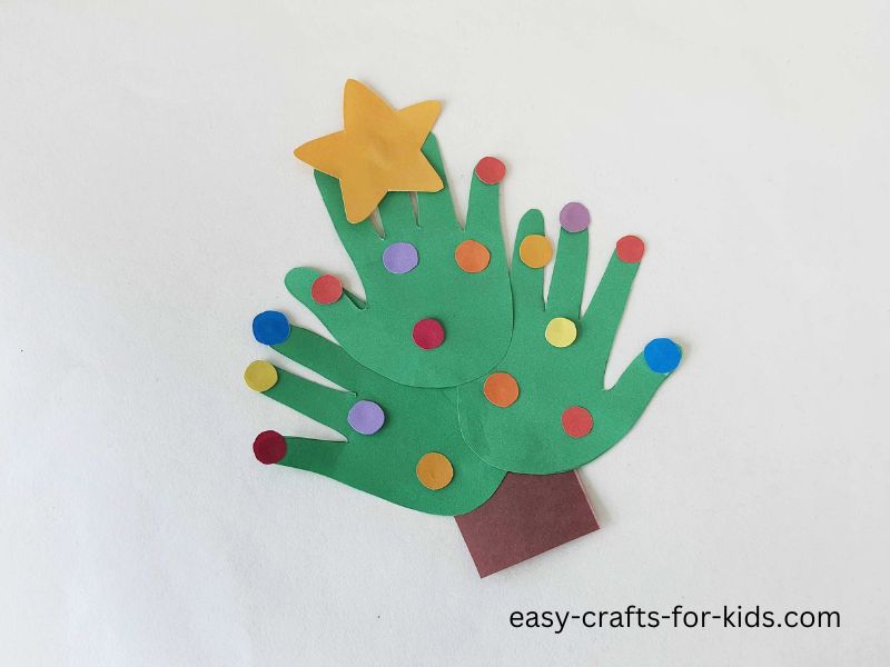 handprint tree for Christmas