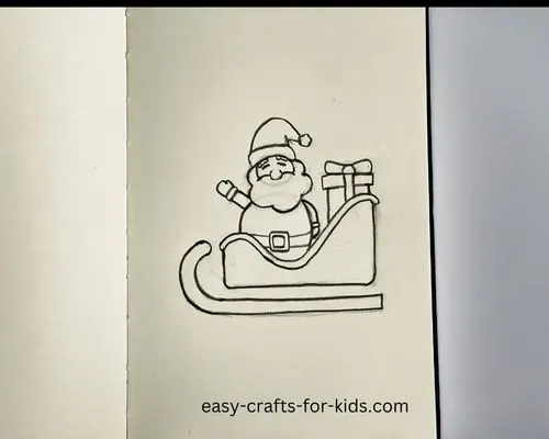 how to draw Santa's Belt