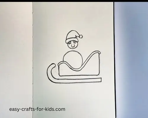 how to draw a Santa hat