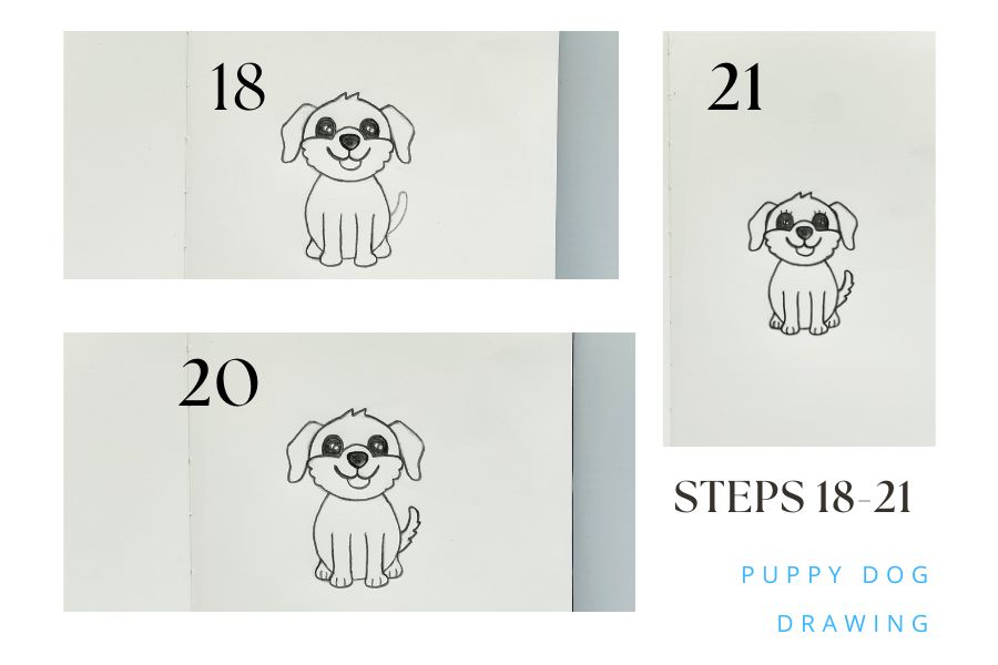 how to draw a dog easily