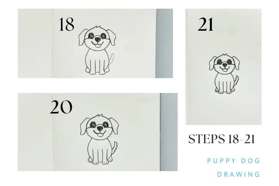 how to draw a dog easily
