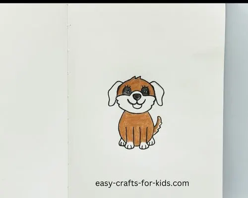 how to draw a dog in color