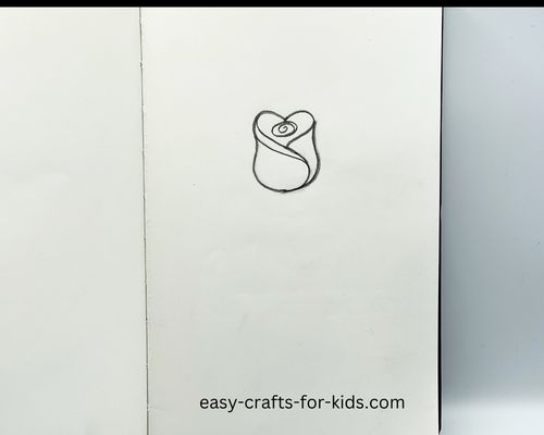 how to draw a rose with pencil