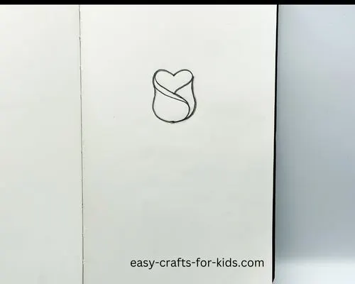 how to draw easy rose on paper