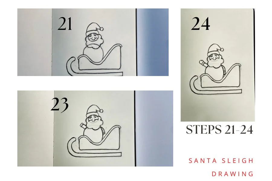 how to draw santa body