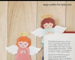 How to Make a Christmas Angel Bookmark - Easy Crafts For Kids